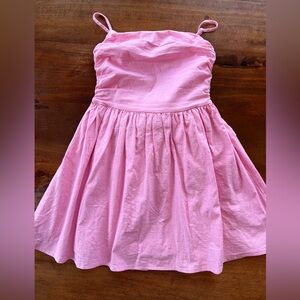 Hello Molley Pink Spaghetti Strap Dress With Bow Size 6
